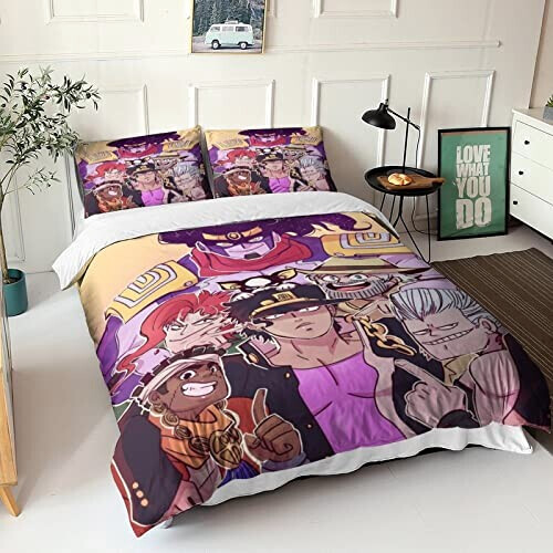 Housse de couette JoJo's Bizarre Adventure 135x200 cm 200x200 cm 220x240 cm