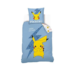 Housse de couette Pikachu - Pokémon - bleu 140x200 cm