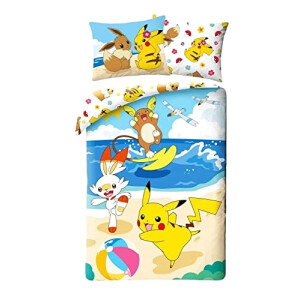 Housse de couette Pikachu, Flambino - Pokémon - multicolore 140x200 cm