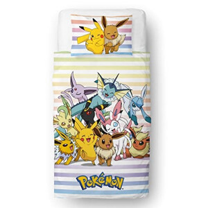 Housse de couette Salamèche, Pikachu - Pokémon - multicolore 135x200 cm