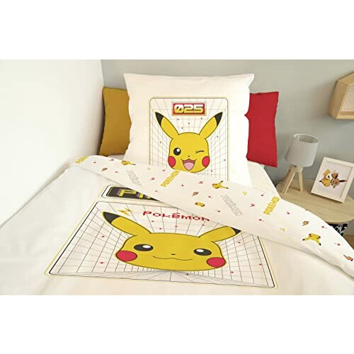 Housse de couette Pikachu - Pokémon - jaune 140x200 cm variant 5 