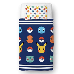 Housse de couette Pikachu - Pokémon - bleu 135x200 cm