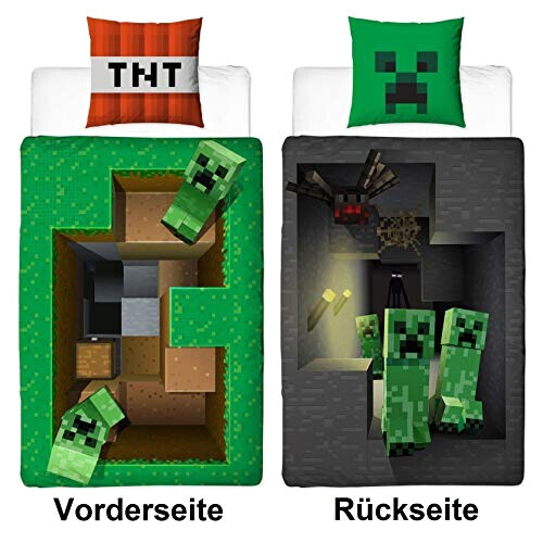 Housse de couette Creeper, TNT - Minecraft - multicolore 135x200 cm variant 2 