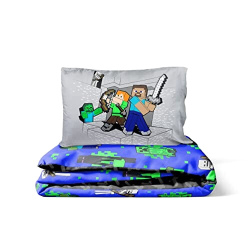 Housse de couette Enderman, Creeper, Zombie - Minecraft - bleu - 90x190 cm 140x200 cm variant 3 