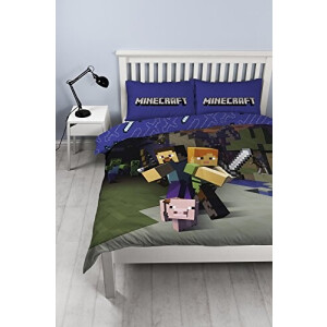 Housse de couette Minecraft multicolore 200x200 cm