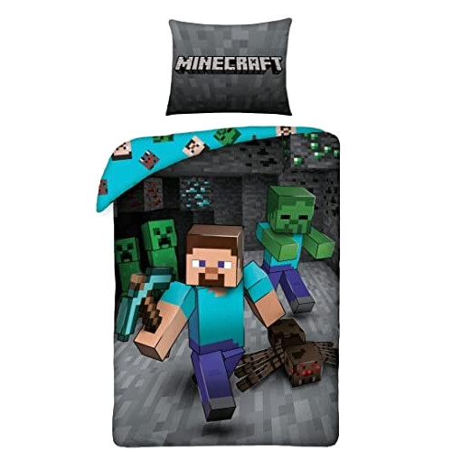 Housse de couette Steve - Minecraft - multicolore 140x200 cm