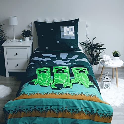 Housse de couette Minecraft vert 140x200 cm variant 0 