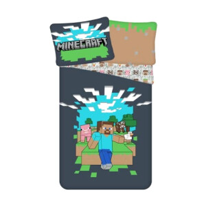 Housse de couette Minecraft vert 140x200 cm