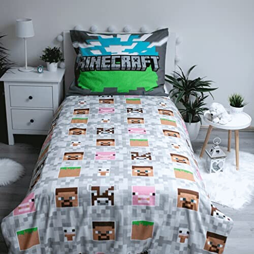 Housse de couette Minecraft vert 140x200 cm variant 1 