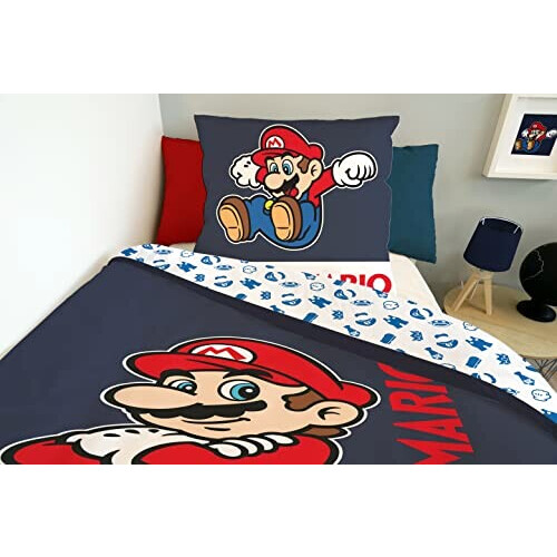 Housse de couette Super Mario bleu 140x200 cm variant 3 