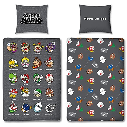Housse de couette Super Mario multicolore 135x200 cm
