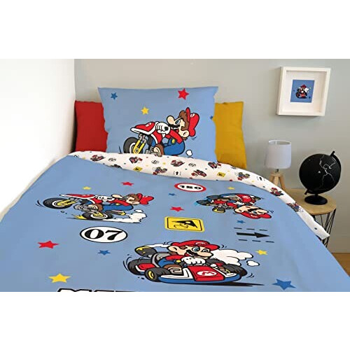 Housse de couette Super Mario bleu 140x200 cm variant 2 
