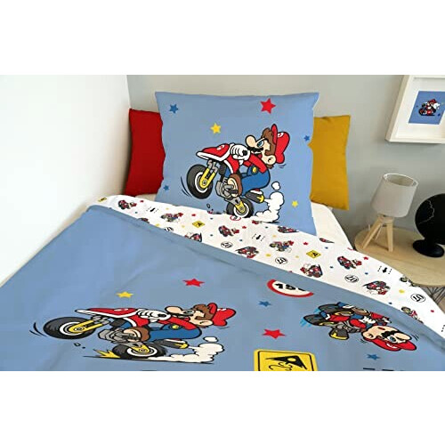 Housse de couette Super Mario bleu 140x200 cm variant 3 