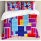 Housse de couette Tetris multicolore 130x200 cm - miniature