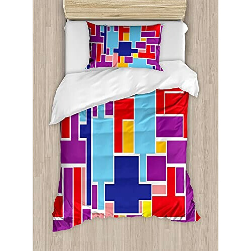 Housse de couette Tetris multicolore 130x200 cm variant 1 
