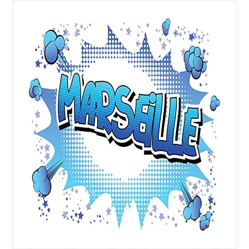 Housse de couette Olympique de Marseille blanc et bleu azur 200x200 cm variant 0 