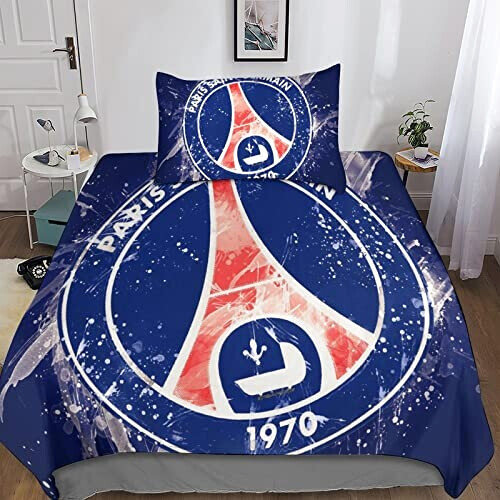 Housse de couette PSG club de football- 135x200 cm 200x200 cm 220x240 cm