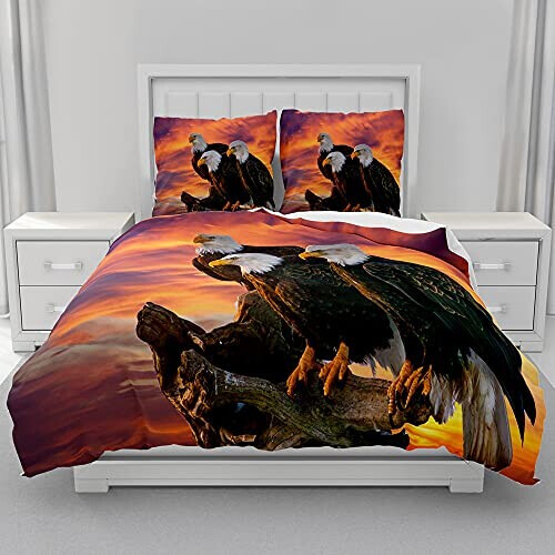 Housse de couette Aigle de mer 90x190 cm 140x200 cm 200x200 cm 220x240 cm 240x260 cm