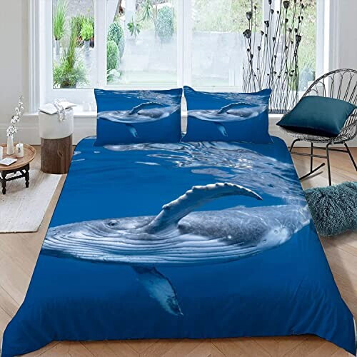 Housse de couette Baleine couleur 140x200 cm