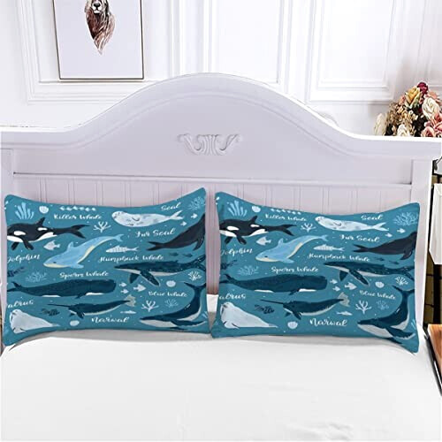 Housse de couette Baleine couleur 140x200 cm variant 1 