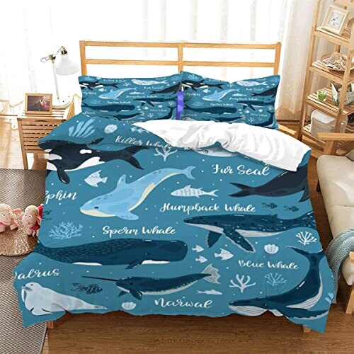 Housse de couette Baleine couleur 140x200 cm variant 6 