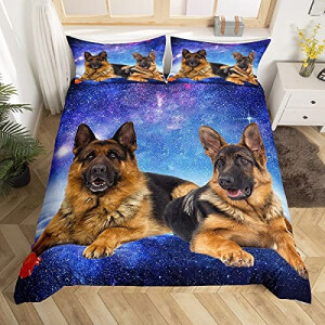 Housse de couette Berger Allemand - Chien - multicolore 140x200 cm 200x200 cm 220x240 cm 240x260 cm