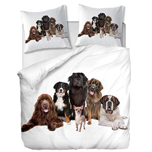 Housse de couette Chien multi 200x200 cm