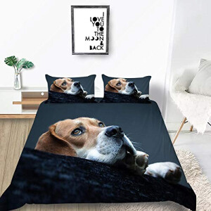Housse de couette Beagle - Chien - brun 220x240 cm