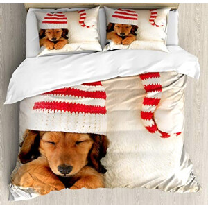 Housse de couette Teckel - Chien - cannelle 220x230 cm