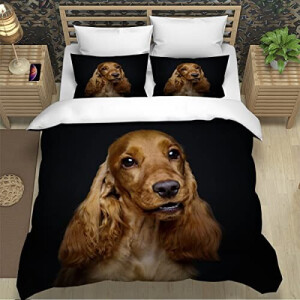 Housse de couette Cocker - Chien - 140x200 cm 200x200 cm 220x240 cm 240x260 cm