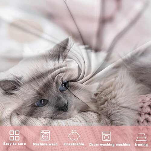 Housse de couette Chat marron 200x200 cm variant 2 