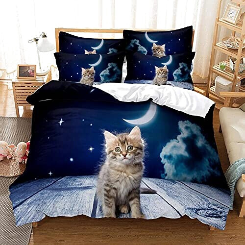 Housse de couette Chat d motif 220x240 cm