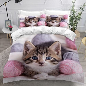 Housse de couette Chat couleur 140x200 cm