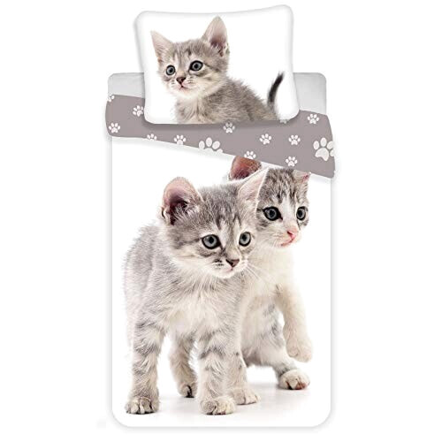 Housse de couette Chat gray 140x200 cm