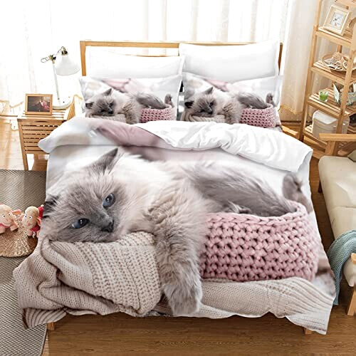 Housse de couette Chat animaux 240x260 cm