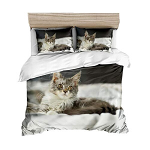 Housse de couette Chat # cat 200x200 cm 220x240 cm