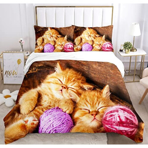 Housse de couette Chat 135x200 cm
