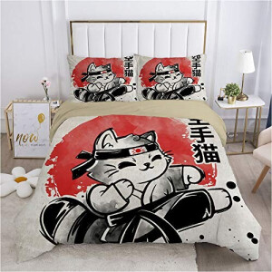 Housse de couette Chat japonais 140x200 cm