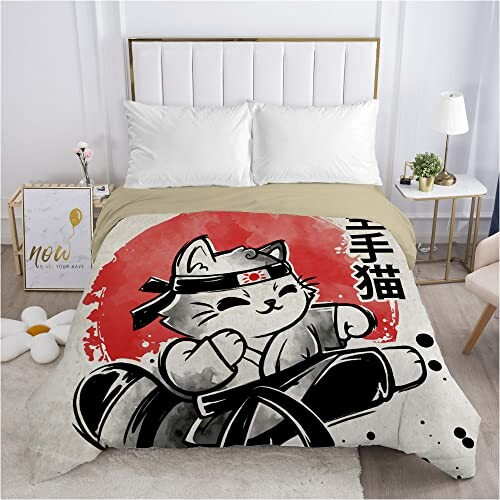 Housse de couette Chat japonais 140x200 cm variant 0 