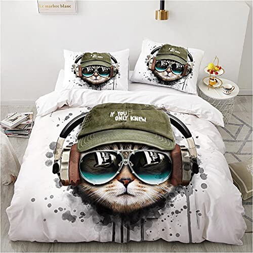 Housse de couette Chat de musique 220x240 cm