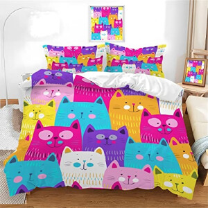 Housse de couette Chat mignon 90x190 cm