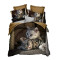 Housse de couette Chat marron 90x190 cm 140x200 cm 200x200 cm 220x240 cm 240x260 cm - miniature