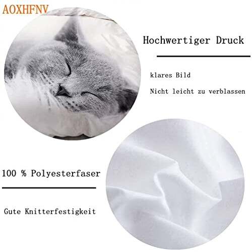 Housse de couette Chat gris 135x200 cm 200x200 cm 220x240 cm variant 1 