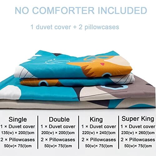 Housse de couette Chat turquoise 140x200 cm 200x200 cm 220x240 cm variant 4 