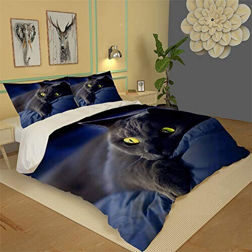 Housse de couette Chat noir 140x200 cm 160x200 cm 200x200 cm 220x240 cm variant 3 
