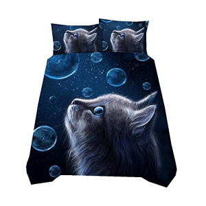 Housse de couette Chat 140x200 cm 200x200 cm 220x240 cm