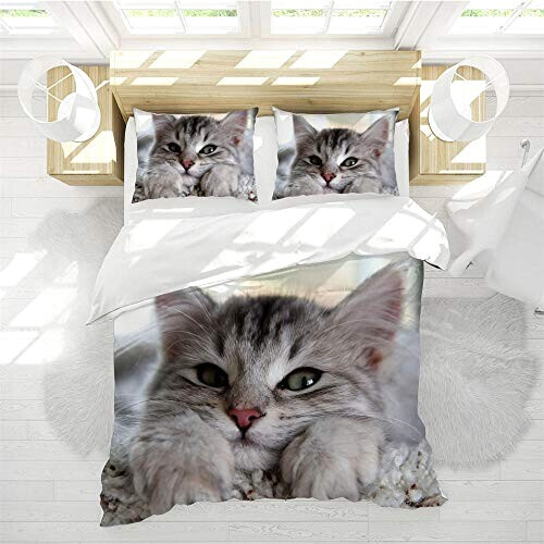 Housse de couette Chat gris 240x260 cm variant 0 