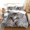 Housse de couette Chat gris 240x260 cm - miniature variant 2