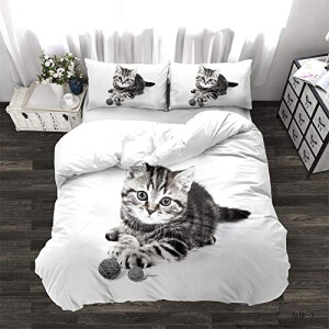 Housse de couette Chat mignon 135x200 cm 155x220 cm