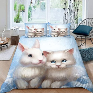 Housse de couette Chat couleur 140x200 cm 200x200 cm 220x240 cm 240x260 cm